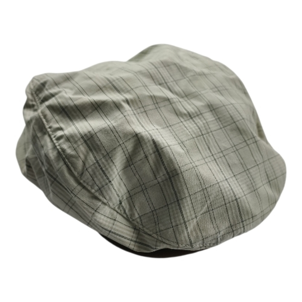 Vintage 90s Nike Men M Golf Swoosh Plaid Flat Cap Hat Leather Bill Driver Preppy